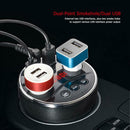 3.1A Dual USB Car Charger Bluetooth FM Music Transmitter with Emergency Hammer