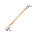 6.35mm Mono Male to Male Guitar Effect Patch Pedal Cable Right Angle Braid Wire