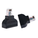 2x RJ45 Ethernet Adapter Screw Terminal Adaptor RJ45 Male To 8Pin Converter