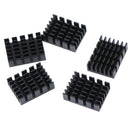 5pcs 19*14*6mm Black Slot Aluminium Heatsink High-quality Radiator-3C