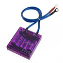 Digital Display Fuel Saver Grounding Voltage Regulator Stabilizer (Purple)