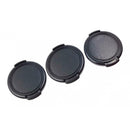 Plastic Snap Digital Camera Clip-on 40.5mm Center Pinch Lens Cap Cover-Black