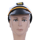 White Yacht Captain Skipper Sailer Boat Cap Hat children stage Prop FT
