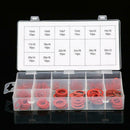 150Pcs 14 Sizes Red Steel Paper Fiber Flat Washers Insulation Kit Assorted Set