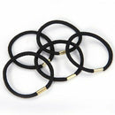 5X(50pcs Elastic Rubber Hair Band Headband Black 4mm  L4O8)
