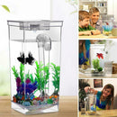 Kids Fish Tank Self Cleaning Small Desktop Mini Goldfish Filter Tank Easy Clean