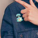 Elephant Brooch Metal Cute Cartoon Drop Oil Enamel Pin Backpack Badge Gifts