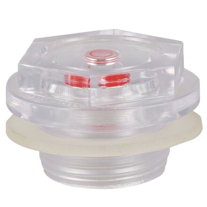 1" Thread Diameter Air Compressor Fittings Clear Plastic Oil Sight Glass