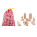 Wooden Pattern Blocks Set, Geometric Shapes Tangram Puzzle, Graphical