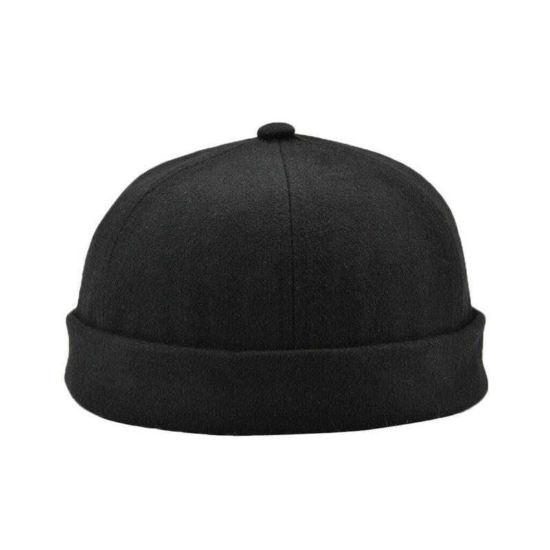 2 Pieces Unisex Men Fashion Docker Retro Cap Skullcap Beanie Grey Black Hats