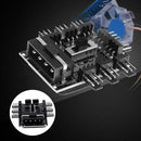 4Pin IDE Powered 8 Way 3pin Cooling Fan Power Cable Extender Hub Accessory