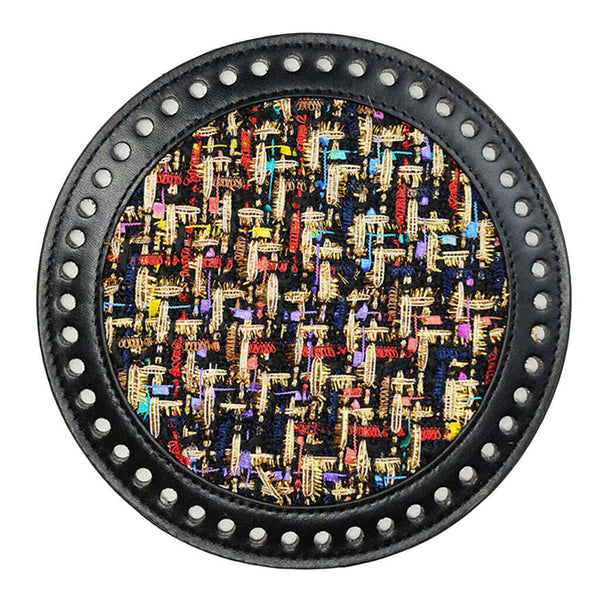 Round Crochet Bag Bottom Shaper Pad Insert Base for Purse Making Black+Mixed