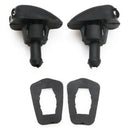 2Pc Universal Car Window Windshield Sprayer Spray Nozzle Wipper Washer Black New