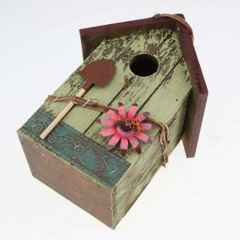 2 Pcs Warm Wooden Bird House Garden Nursery Hanging Decor Decorative Birds Nest