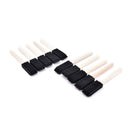 10pcs 1'' Foam Sponge Brushes Wooden Handle Painting Drawing Craft Draw MO