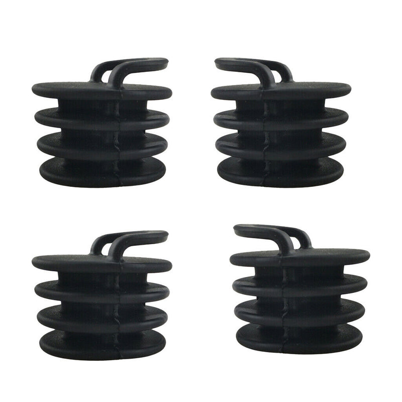 10x Black Scupper Bung Kayak Replacement Accessory Stopper Plug Deck Fittings