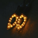 1X Bendable Motorcycle Led Turn Signal Lights Indicator Blinker Lamp Amb JR