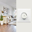 86 Type Rotation Concealed Dimmer Switch Adjustable White 10A LED Light 250V ABS