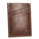 2-Sided Vertical Credit Card Holder, Leather Minimalist Wallet 5 Slots, Thin