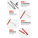 Portable Folding Lamp Pole Camping Picnic Adjustable Light Holder (Red)