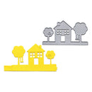 House and tree Metal Cutting Dies For Scrapbooking Stencils DIY Album Card JR