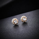 36 Pairs/Set Earrings Mini Crystal Flower Metal Ear Stud Women Wedding Jewelry