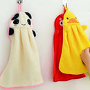 Kids Nursery Hand Towel Cartoon Animal Kitchen Bath Hanging Wipe Soft Towel