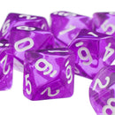 20 Pack Clear D10 Dice 10 Sided Dice for D&D RPG MTG Accessories Red&Purple