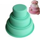 3Pcs/Set Non-stick Silicone Cake Pan Cake Pizza Molds Soaps Round Baking Set