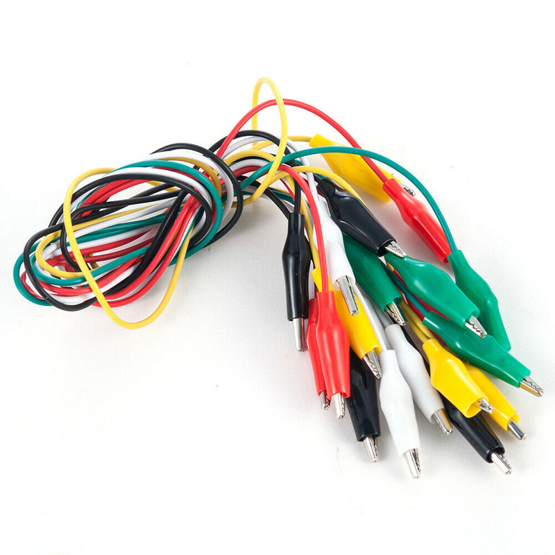 10PC Electrical Alligator Clips Test lead Jumper Wire Crocodile Cable wire HOT