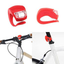 Silicone Bicycle Bike Cycle Safety LED Head Front Rear Tail Light Lamps
