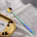 8Pcs Flower Spoon Set, 2 Different Size Colorful Stainless Steel Teaspoons  F5G5
