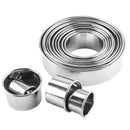 14pcs Stainless Steel Round Dumplings Wrappers Molds Set Cutter Maker Tools