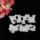 Thanks Happy Alphabet Metal Cutting Dies For DIY Scrapbook Album Paper Cards FT