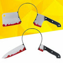 2pcs Scary Halloween Props Through Head Bloody Headband Hairband Hair Hoop
