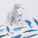 30pcs/box Whale Fish paper bookmark stationery book holder message card uWTEUS