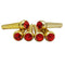 Set of 6 Red Crystal Bridge Pins Copper for Acoustic Guitar Accessory