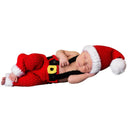 Newborn Infant Christmas Theme Photography Clothing Suspender Trousers+Hat
