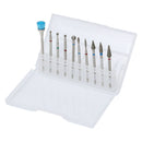 10PCS Nail Drill Bits, Cuticle Cleaner Dust Drill Brush Rotary Polishing Buffing