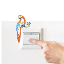 DIY Parrot Diamond Painting Luminous Light Switch Stickers Home Wall Decals