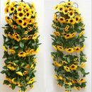 Artificial Sunflower Garland Silk Flower Vine Wedding Home Decoration 260cm