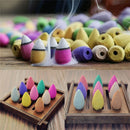 45xNatural Bullet Sandalwood Fragrance Incense Backflow Cones Tower Buddhism lia