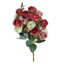 21-Head Silk Flower Artificial Rose Home Wedding Floral Bouquet Decor Red