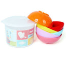 6pcs Multi-Colored Plastic Bowls Cereal Fruit Soup Container Outdoor Camping