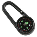 Double-sided Carabiner Compass Outdoor Survival Hook Compasses Thermometer
