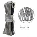 50'X1/4" Synthetic Winch Rope Cable 7000 LBs ATV SUV Recovery Replacement