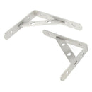 20mm Width Stainless Steel L Shaped Right Angle Shelf Brackets 2 Pcs R6H8