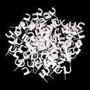 100pcs White 10mm Dia Electric RG6 Coax Cable Circle Nail Clips Fasteners A Nw