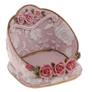 Retro Rose Flower Jewelry Storage Box Wedding Home Table Art Decoration Box