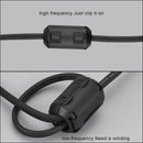 20 Pieces Clip-on Ferrite Ring Core RFI EMI Noise Suppressor Cable Clip for